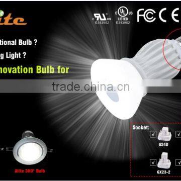 300degree 9w Led pl Bulb Lights 100-277V G24 E26 Base Type photo-2