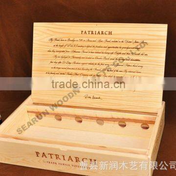 Pine Woode Luxury wooden wine crates 6 bottles wine box wholesale