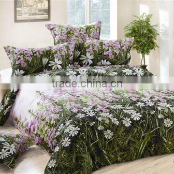 adult cotton 133x72 flower 3D disperse reactive printing bedding set