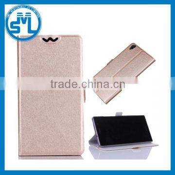 Cheap Silk line flip Leather cover case for vivo v1