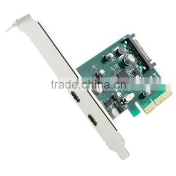Desktop USB 3.1 Type C Controller Card PCIE x4 to Daul USB3.1 Type C 10Gbps Expansion Card photo-3