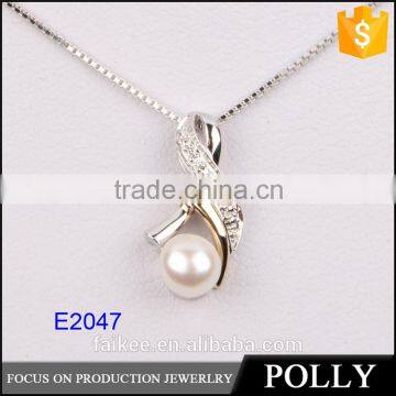 fashion pearl neck pendant 925 silver