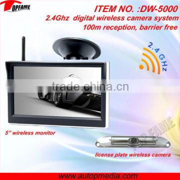 DW-5000 digital wireless rearview system 5inch digital LCD monitor, strong/stable signal, protect your privacy