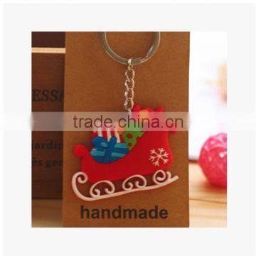 Unique Christmas Rubber KeyChain For Promotional Gift/advertising