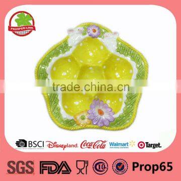 Ceramic egg shape plate