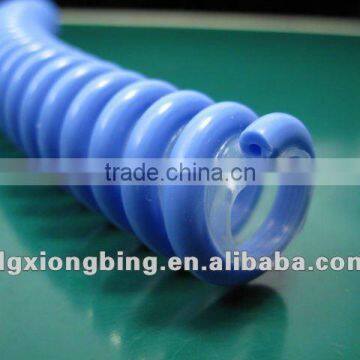 Spiral elastic medical silicone tube