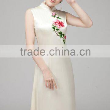 Beautiful hot fashion embroidered dress handmade embroidery in very hot selling made in china