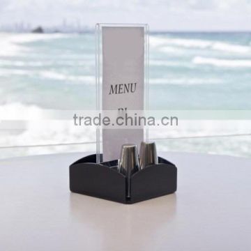 acrylic restaurant menu card DL condiment storage holder