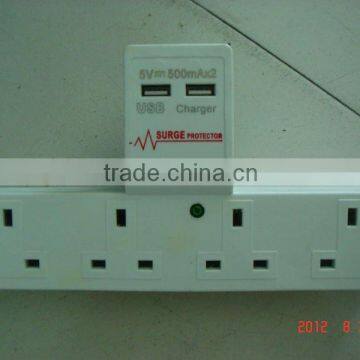 T type USB charger power strip for UK