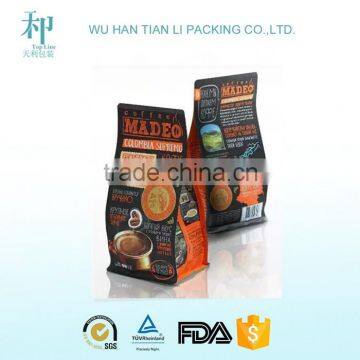 Factory price Eight side sealed +plastic bag with square bottom