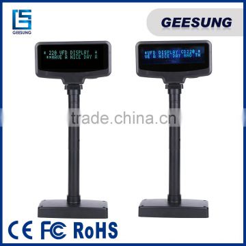 USB powered pole display, 2 line vfd customer display for pos