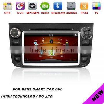 double dins 7inch iwish Android 4.0 car audio for Mercedes benz smart