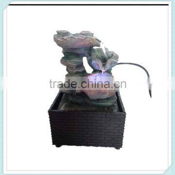 polyresin fountain for indoor garden decor