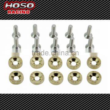 HOSO RACING 24K Gold Color 6MM 1set=10pcs Fender Washers