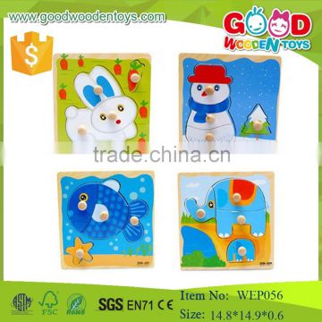 OEM top selling products in alibaba kids custom wooden mini puzzle