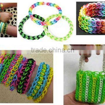 Fashion Silicone Loom Bands Bracelet Kit in Bulk!!! Rubber Loom Bands Watch Kit With Cheap Design DIY Bracelet!