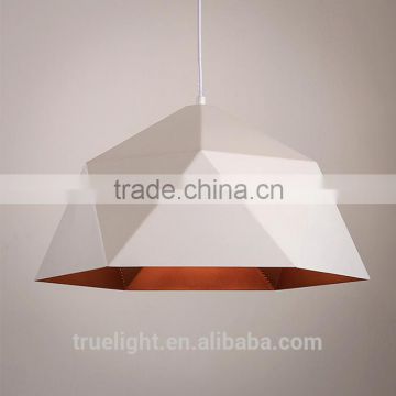 modern simple white large rhombus pendant light for office decor china supplier