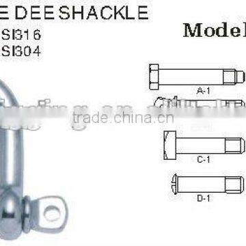 Galvanize Carabiner Wholesale Stainless Steel Aisi 316 304 European Type Dee Drop Forged D Shackle Quick Hardware Manufacture photo-2