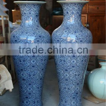 Antique ceramic blue and white vase for hotel                        
                                                Quality Choice