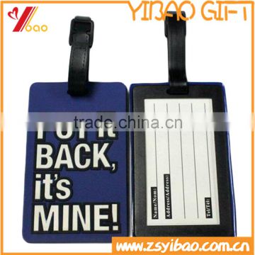 2015 New Design Wholesale PVC Printed/Debossed/Embossed Logo Luggage Tag