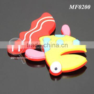 Cartoon Cute Goldfish Shaped Soft Rubber Injection Molding Promotional PVC Magnet For Fridge photo-5