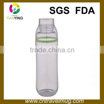 cheap fashion plastic sport water bottle with screw lid