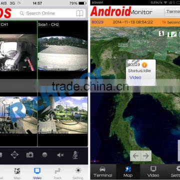 Richmor Phone Monitor 4CH 3G GPS Car DVR Black Box For Taxi photo-5