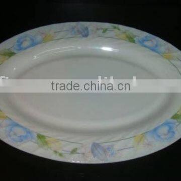 OPAL GLASS OVAL PLATES