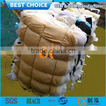 Mix color compress foam scrap in bales by compressor scrap