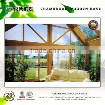 Wood prefabricated glass houses and villa