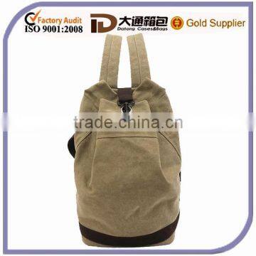 Large Canvas Capacity Drawstring Sports Backpack Travel Outdoor Bag