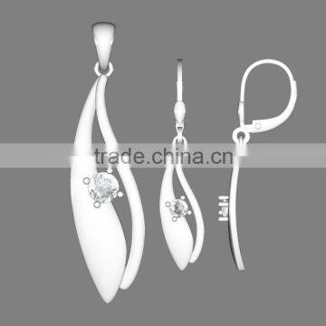 Infinite Wholesale Silver Jewelry costume Latest Fashion Jewellery Sets