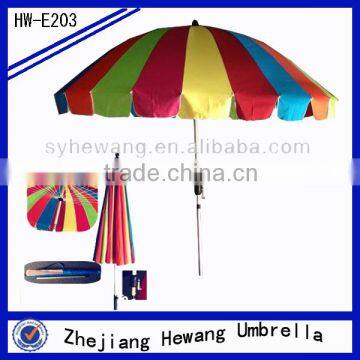 Large Market Colorful Rainbow Beach umbrella