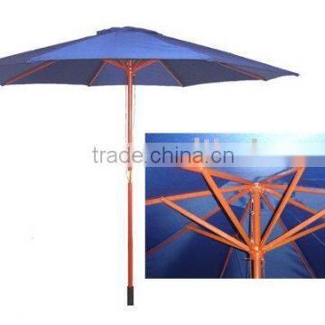 XY-DP-08-004 Garden outdoor patio Straight sun wood umbrella with 8 steel ribs for sale