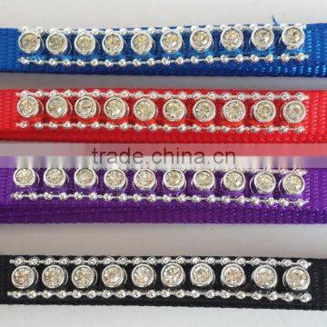 Width 1.0cm Fake Diamond Dog Collar With One Buckle photo-3