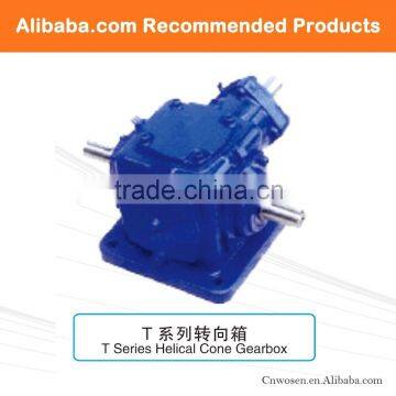 2:1 ratio 90 degree gearbox T series Spiral Bevel Gearbox