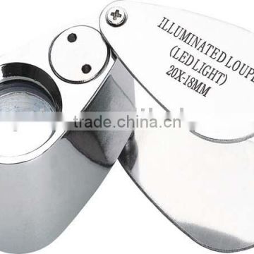 magnifying glass with uv light/foldable magnifier/jewellery magnifier