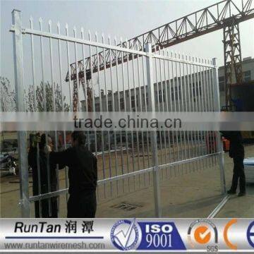 Anping factory hot dipped galvanized or powder coated zinc steel tubular fence