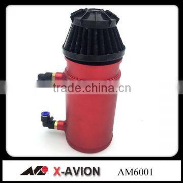 Aluminum oil catch tank with filter