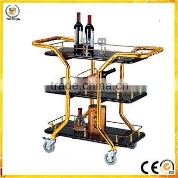 The prince drinks two layer wine liquor stainless steel trolley service cat for restaurant or hotel