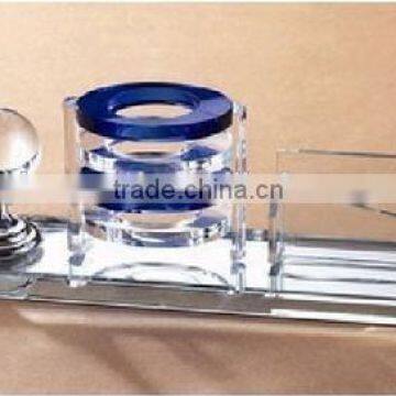 Crystal Office Table Set crystal Pen Holder card holder Table Decoration