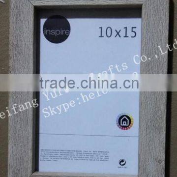 2016 latest design plastic photo frame with wood grain