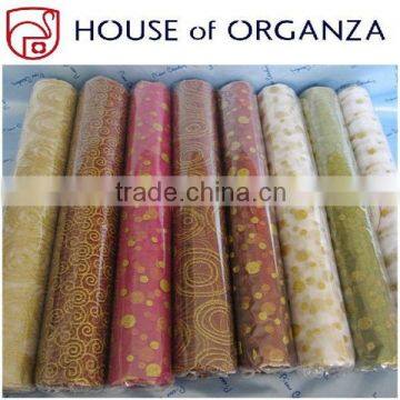 Bronzing Organza Fabric for Holiday Decoration