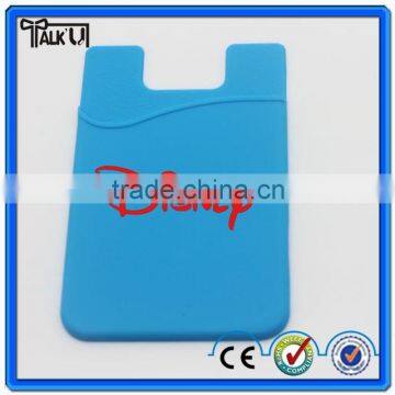 High quality Silicone Card Bag With Screen Cleaner/sticky mobile phone screen cleaner/Silicone Mobile Phone Card Holder Screen C