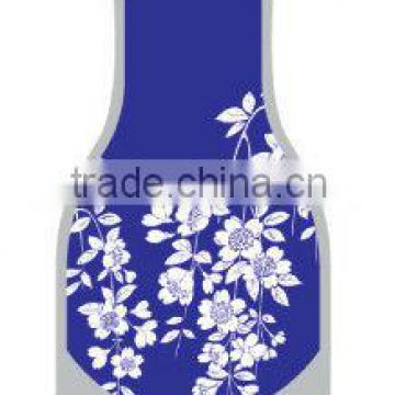 Blue color vase,Folded flower vase on table,Decorative vase