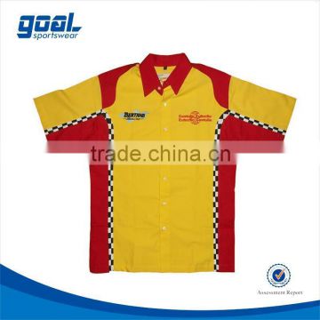 Hot sale make your own sports team motorcycle shirts with rib