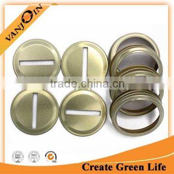 Metal Screw Mason Jar Bank Lids