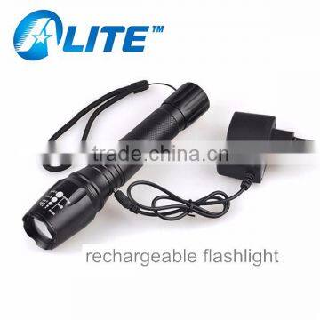 TP-1877 1*18650 rechargeable battery powered XM-L T6 rechargeable led torch