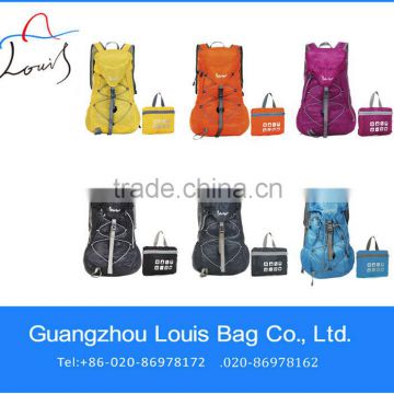 2014 outdoor bag folding backpack,100%recycled folding backpack,supermarket foldable backpack