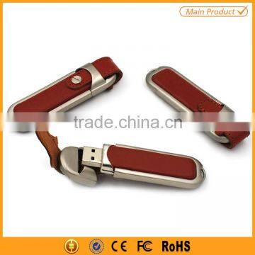 alibaba new products 2016 leather usb flash drive 2gb